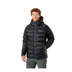 Rab Axion Pro Down Jacket - Men's -Sports Camping Shop Axion Pro Jacket Black QDE 64 BL on model 74314.1667419114