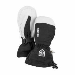 Hestra Army Leather Heli Ski Jr Mitt -Sports Camping Shop Black 00397.1601668968