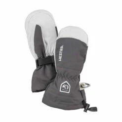 Hestra Army Leather Heli Ski Jr Mitt -Sports Camping Shop Grey 55025.1537382293