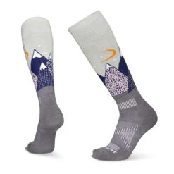 Le Bent Snowy Mountains Ski Socks - Kids' -Sports Camping Shop Kids Snowy Mountains Light Cushion Snow Sock 08376.1698360452
