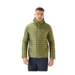 Rab Microlight Alpine Down Jacket - Men's -Sports Camping Shop Microlight Alpine Jacket ChloriteGreen QDB 12 Chg 04 on model 49356.1667929899