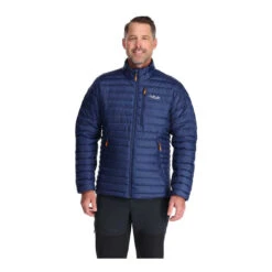 Rab Microlight Down Jacket - Men's -Sports Camping Shop Microlight Jacket DeepInkMarmalade QDB 16 DIM DETAIL4 89976.1667939460