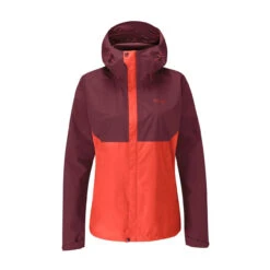 Rab Downpour Eco Rain Jacket - Women's -Sports Camping Shop Womens Downpour Eco Jacket DeepHeather QWG 83 DER 61061.1694460878