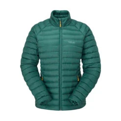 Rab Microlight Down Jacket - Women's -Sports Camping Shop Womens Microlight Jacket GreenSlate QDB 17 GNS 16071.1694630024