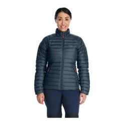 Rab Microlight Down Jacket - Women's -Sports Camping Shop Womens Microlight Jacket OrionBlue QDB 17 ORB DETAIL4 57721.1667944559