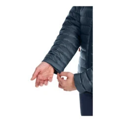 Rab Microlight Down Jacket - Women's -Sports Camping Shop Womens Microlight Jacket OrionBlue QDB 17 ORB DETAIL8 75423.1667944566