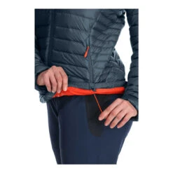 Rab Microlight Down Jacket - Women's -Sports Camping Shop Womens Microlight Jacket OrionBlue QDB 17 ORB DETAIL9 91847.1667944569